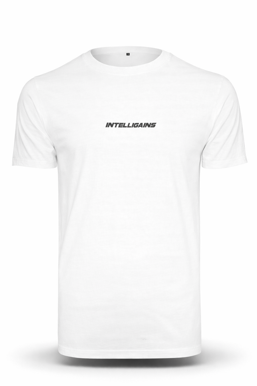 ESSENTIAL INTELLIGAINS Tee in White, front and back