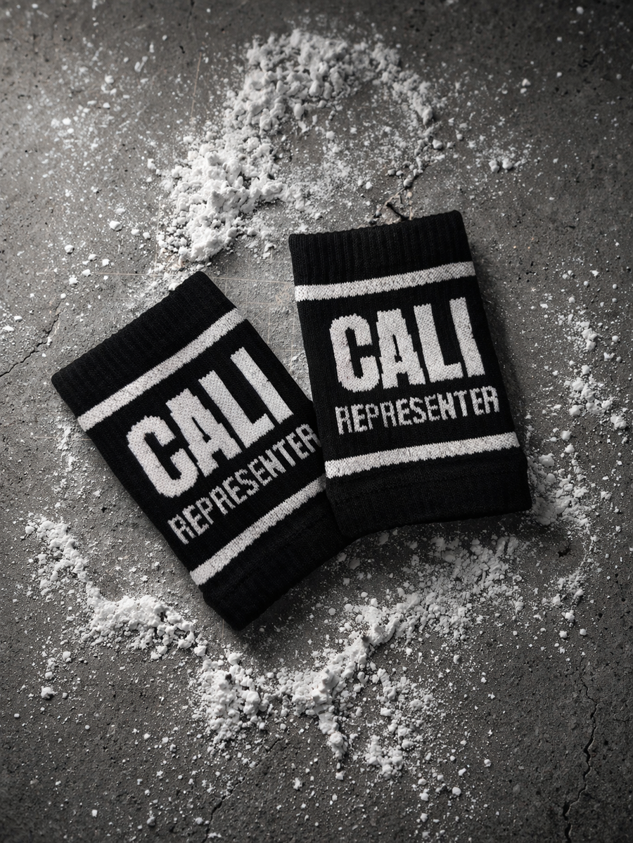 Wrist Bands Cali Representer in Black with chalk