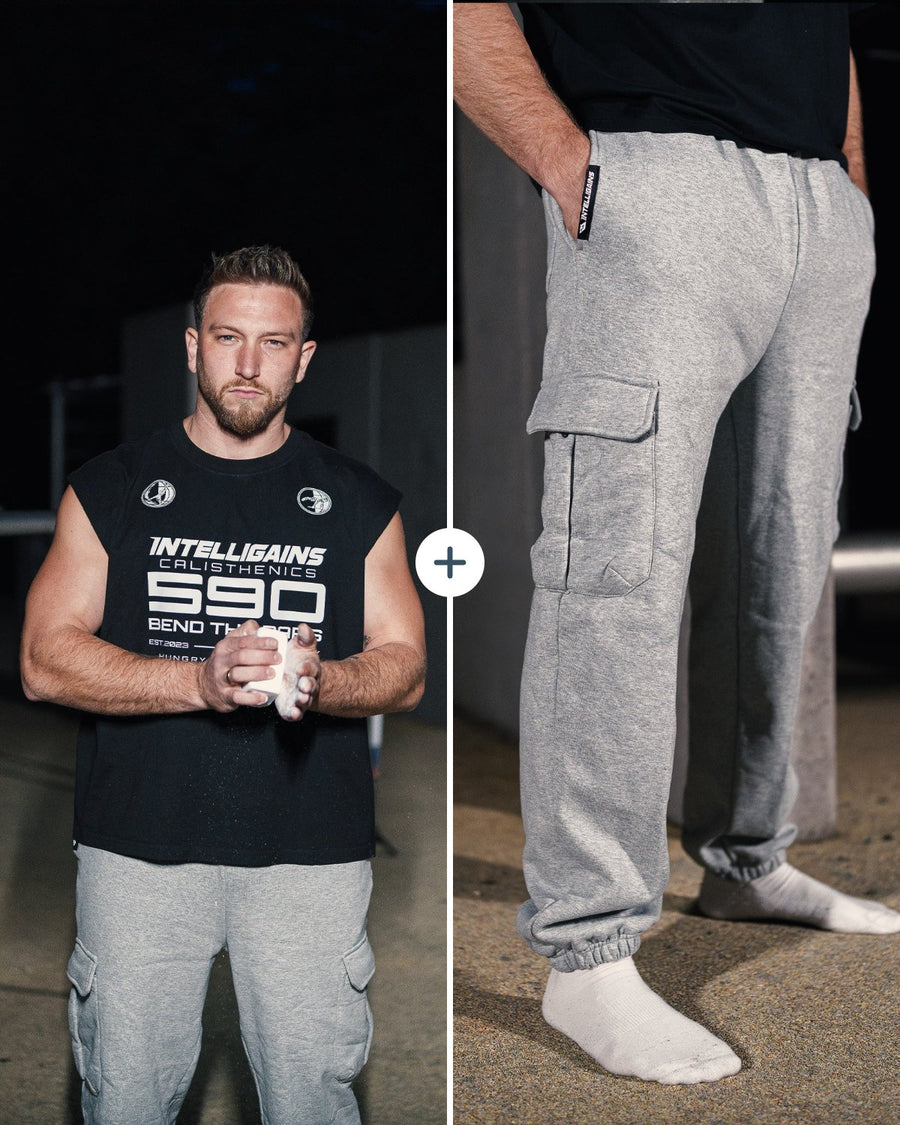 Outfit Set: STATIC CALI Oversize Tank and NO EXCUSES Cargo Jogger